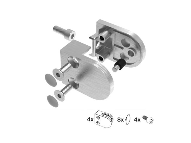 Glass clamp - set